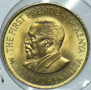 Kenya 1969 Mzeejomo Kenyatta 5 Cents Lions animal First President Of Kenya 19153
