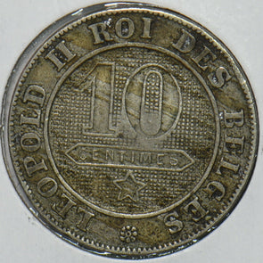 Belgium 1895 10 Centimes Lion animal 195871 combine shipping