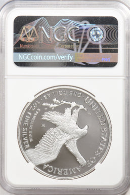 2021-W Silver Eagle EDMUND MOY HAND SIGNED LABEL T2 NGC PF70 ULTRA CAMEO NG1767