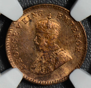 British India 1932 C 1/12 Anna NGC MS65RB NG0410 combine shipping