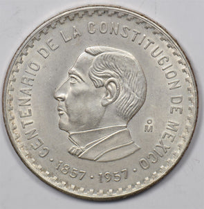 Mexico 1957 10 Pesos BU Eagle with Snake M0391 combine shipping