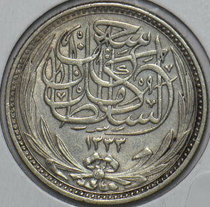 Egypt 1917 AH 1335 5 Piastres 296609 combine shipping