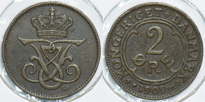 Denmark 1909 2 Ore 198389 combine shipping