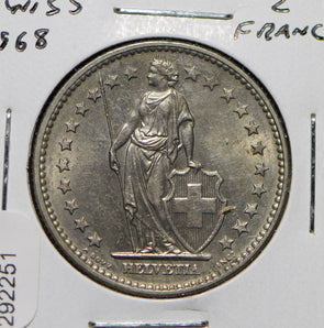 Swiss Cantons 1968 2 Francs  292251 combine shipping