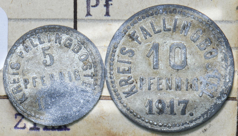 Germany 1917 5/10 Pfennig Fallingbostel 293095 combine shipping