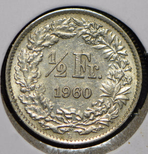 Switzerland 1960 1/2 Franc  191165 combine shipping