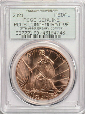 2021 Medal PCGS Commemorative 35th Anniversary Copper PC1182 combine shipping