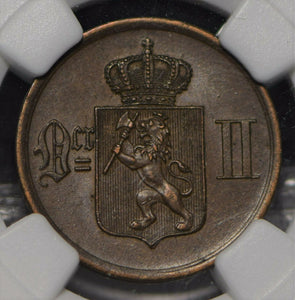 Norway 1977 2 Ore NGC MS61BN NG0909 combine shipping