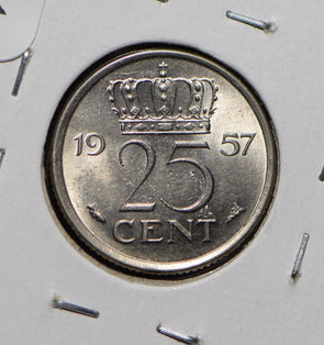 Netherlands 1957 25 Cents  900184 combine shipping