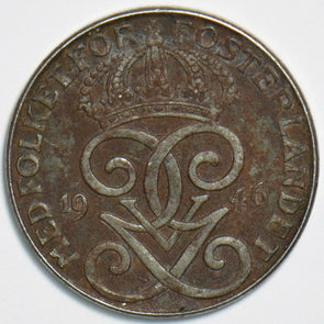 Sweden 1946 2 Ore 152871 combine shipping