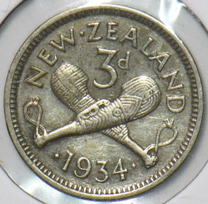 New Zealand 1934 3 Pence 903174 combine shipping