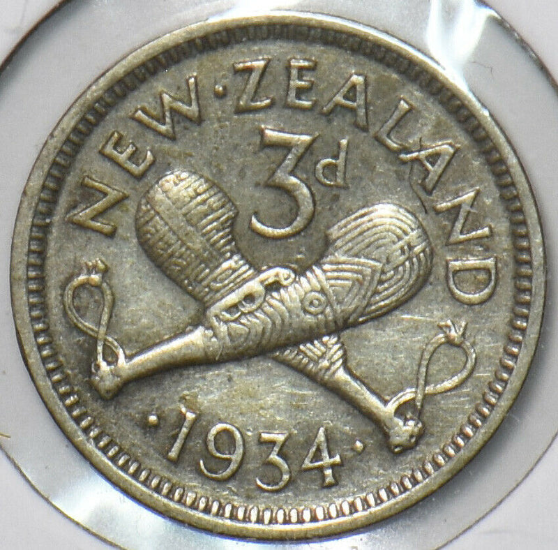 New Zealand 1934 3 Pence 903174 combine shipping