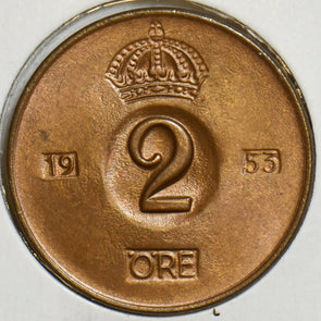 Sweden 1953 2 Ore 152894 combine shipping