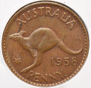 Australia 1958 Penny Kangaroo animal 240013 combine shipping