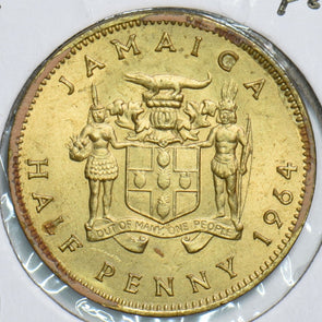 Jamaica 1964 1/2 Penny 153865 combine shipping