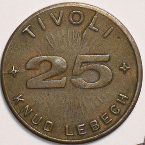 Denmark Token 25 Tivoli Knud Lebech T0129 combine shipping