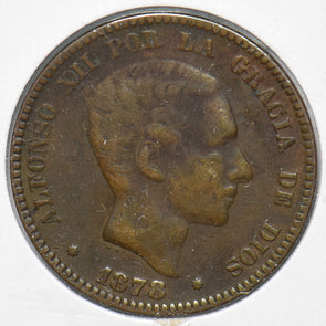 Spain 1878 10 Centimos 902509 combine shipping