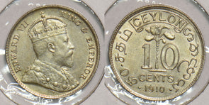 Ceylon 1910 10 Cents Sri Lanka 199074 combine shipping