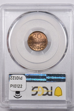 Portugal 1974 20 Centavos PCGS MS 64 RED BROWN PI0122 combine shipping