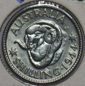 Australia 1944 S Shilling Merino ram animal 902623 combine shipping