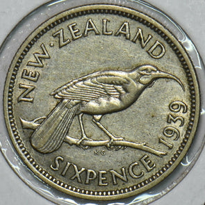 New Zealand 1939 6 Pence Huia Bird animal 491279 combine shipping