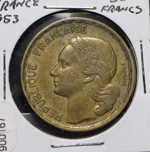 France 1953 50 Francs Rooster animal  900167 combine shipping