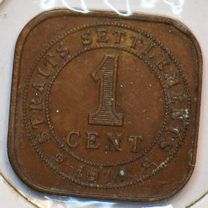 Straits Settlements 1919 Cent 193470 combine shipping
