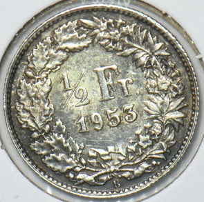 Switzerland 1953 1/2 Franc 151076 combine shipping