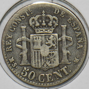 Spain 1880 50 Centimos 297157 combine shipping