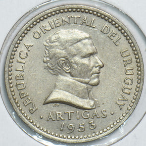 Uruguay 1953 10 Centesimos 240973 combine shipping