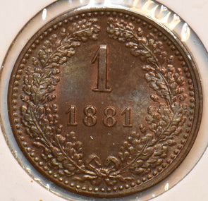 Austria 1881 Kreuzer Eagle animal 294587 combine shipping