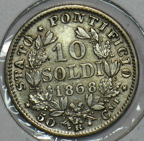 Vatican 1868 10 Soldi 296944 combine shipping