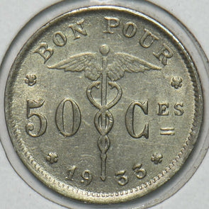 Belgium 1933 50 Centimes 151894 combine shipping