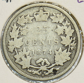 Canada 1874 H 25 Cents 0 904371 combine shipping
