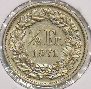 Switzerland 1971 1/2 Franc 198997 combine shipping