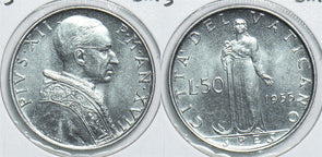 Vatican 1955 50 Lire 198644 combine shipping