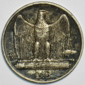 Italy 1927 5 Lire Eagle animal 240764 combine shipping