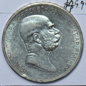 Austria 1908 5 Corona 490771 combine shipping