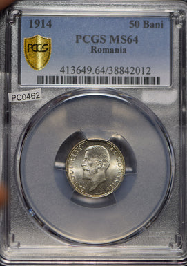 Romania 1914 50 Bani PCGS MS64 PC0462 combine shipping