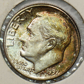 1957 Roosevelt Dime 90% silver U0257