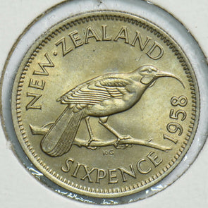 New Zealand 1958 6 Pence Bird animal 197964 combine shipping