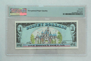 Disney Dollar 1990 Dollar PMG Gem UNC 66EPQ DIS15. Mickey. Sleeping Beauty's Ca