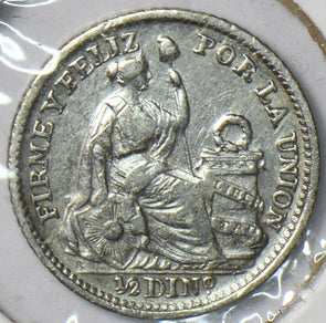 Peru 1908 1/2 Dinero 192690 combine shipping