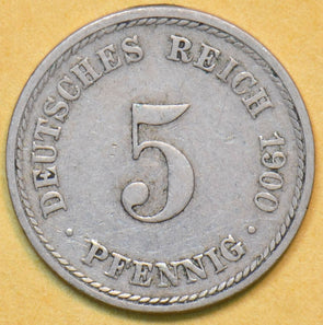 Germany 1900 5 Pfennig Eagle animal 902337 combine shipping