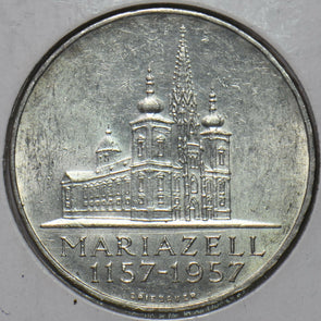 Austria 1957 25 Schilling Mariazell Basilica - 8th Centennial 195179 combine shi