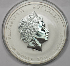 Australia 2014 2 Dollar silver Horse animal Proof 2oz, silver "Year of the horse