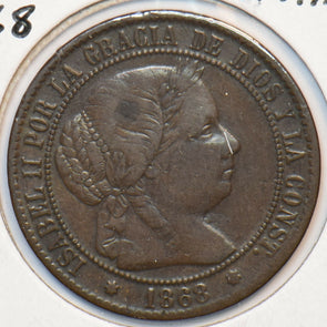 Spain 1868 2 1/2 Centimos 194942 combine shipping
