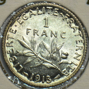 France 1913 Franc BU 298001 combine shipping