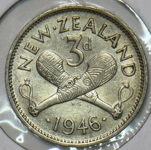 New Zealand 1946 3 Pence 152415 combine shipping
