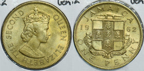 Jamaica 1962 Penny Gem BU KM 37 198478 combine shipping